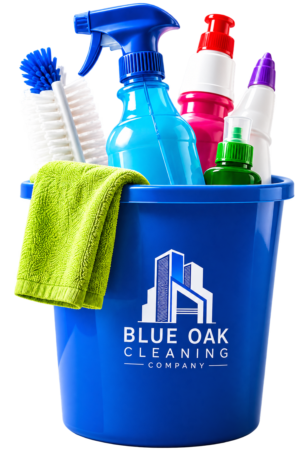 Blue Oak Cleaning branded bucket
